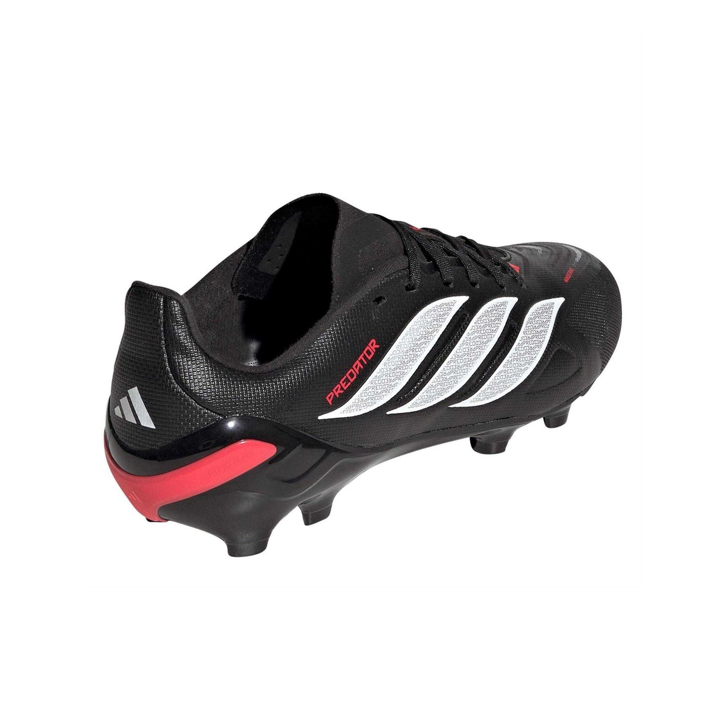 Black-Red - Back - Adidas Childrens-Kids Predator League Firm Ground Football Boots