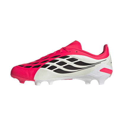 Red-White - Side - Adidas Childrens-Kids Predator League Firm Ground Football Boots