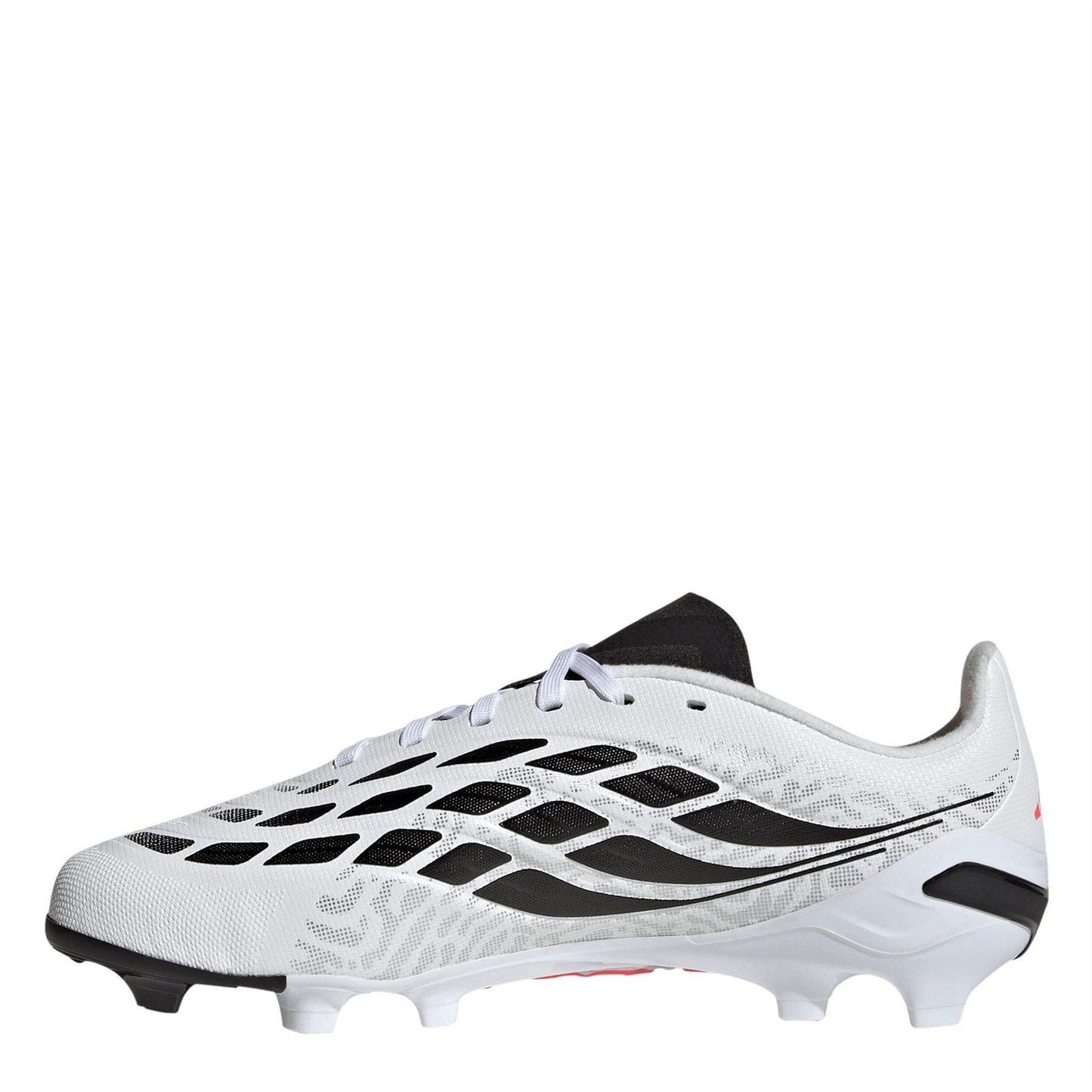 White-Coral - Back - Adidas Childrens-Kids Predator League Firm Ground Football Boots