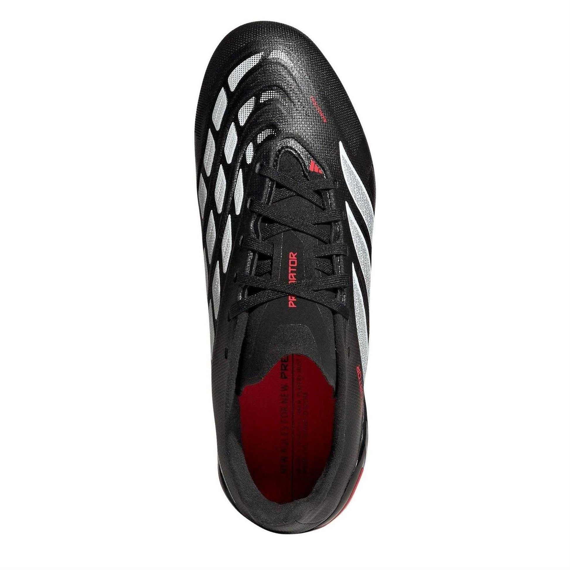 Black-Red - Lifestyle - Adidas Childrens-Kids Predator League Firm Ground Football Boots