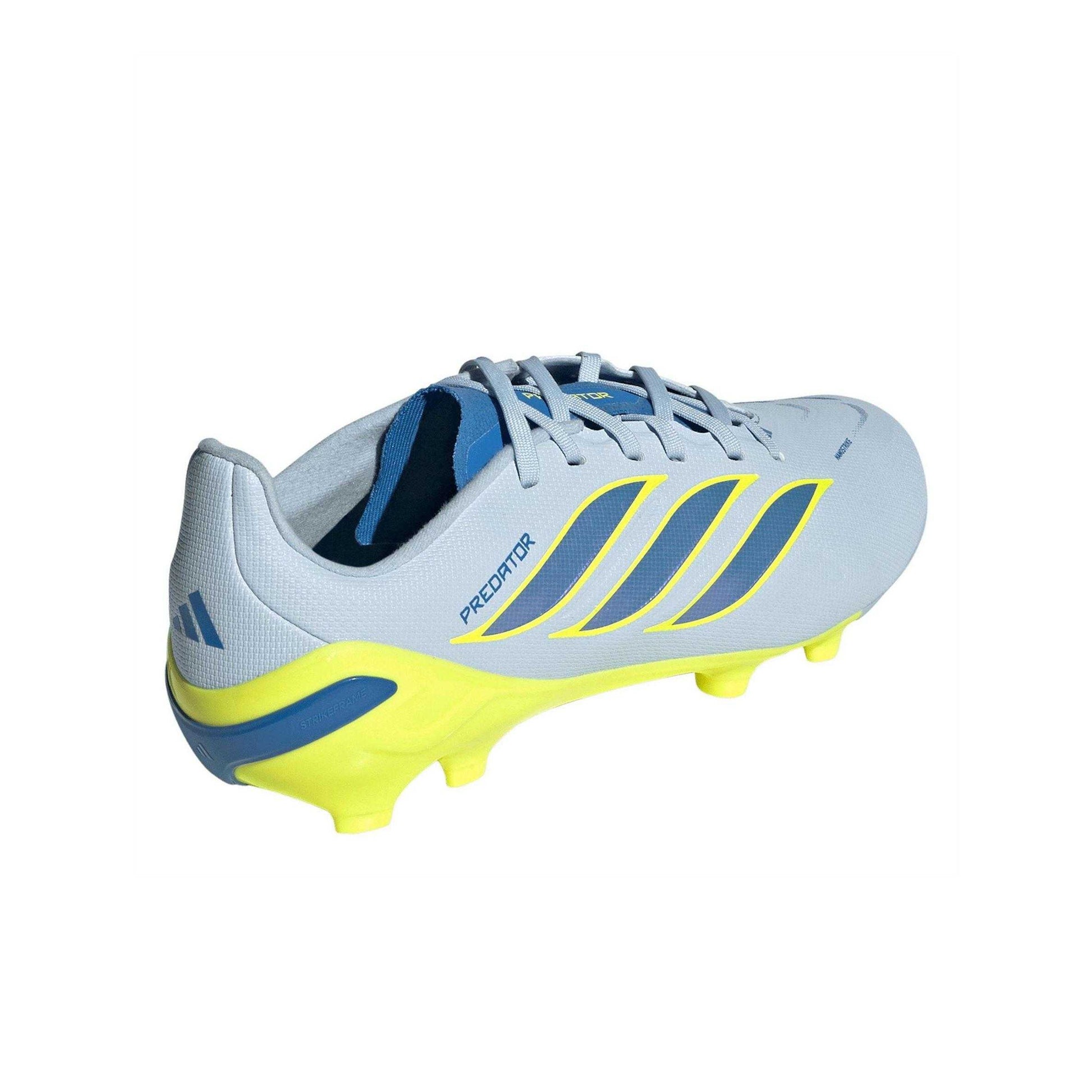 Blue-Yellow - Back - Adidas Childrens-Kids Predator League Firm Ground Football Boots