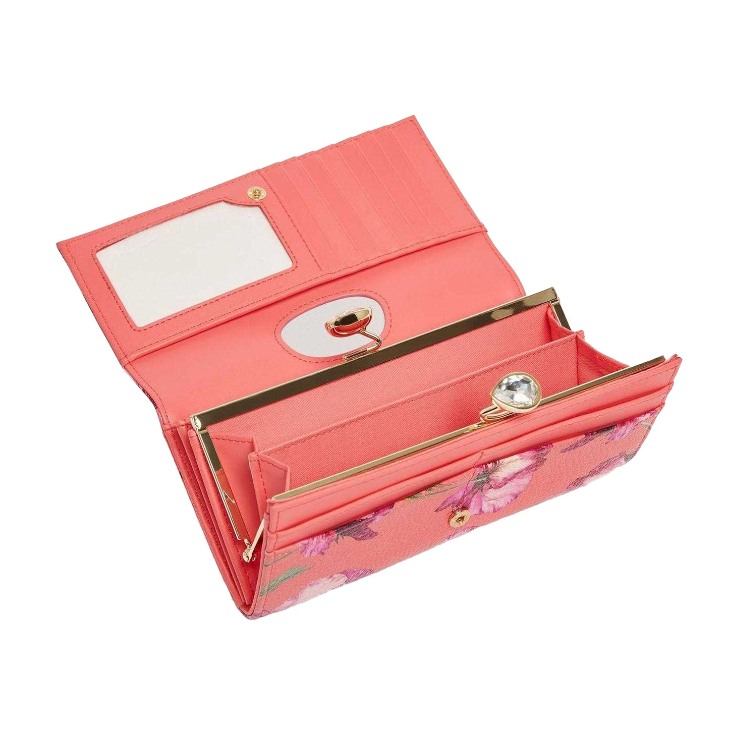 Coral - Lifestyle - Ted Baker Josiey Floral Leather Purse