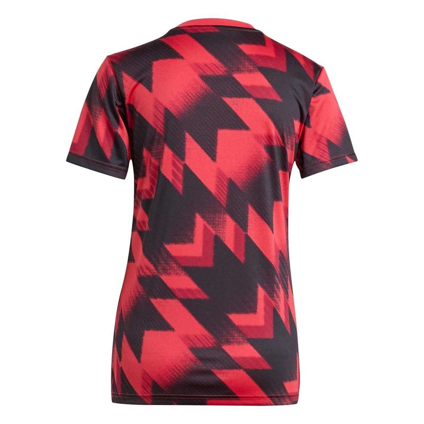 Red - Back - Adidas Womens-Ladies Pre-Match Manchester United FC Football Jersey