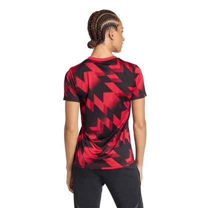 Red - Lifestyle - Adidas Womens-Ladies Pre-Match Manchester United FC Football Jersey