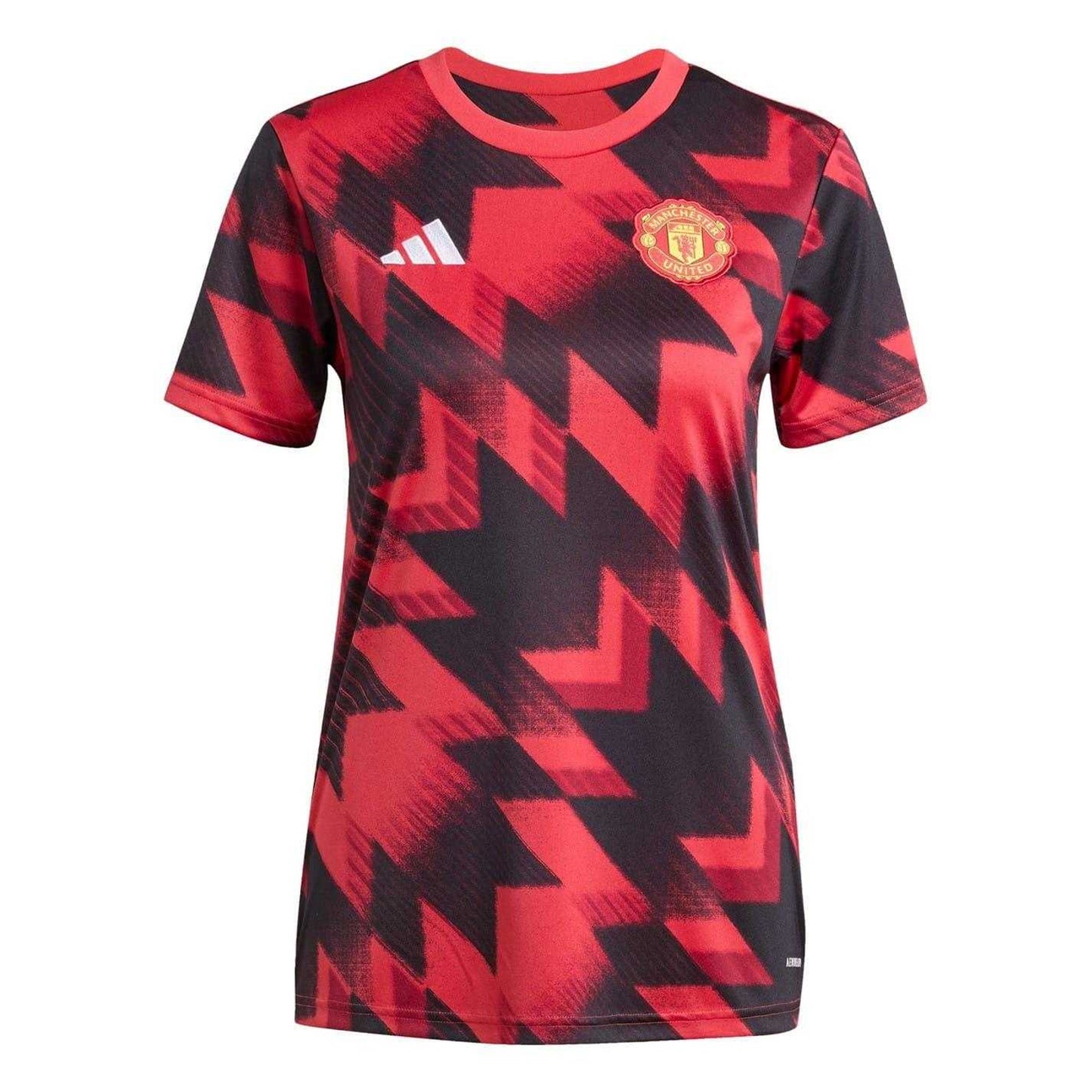Red - Front - Adidas Womens-Ladies Pre-Match Manchester United FC Football Jersey
