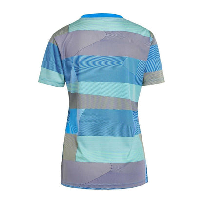 Blue - Back - Adidas Womens-Ladies Pre-Match Real Madrid CF Football Jersey