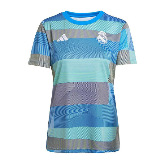 Blue - Front - Adidas Womens-Ladies Pre-Match Real Madrid CF Football Jersey