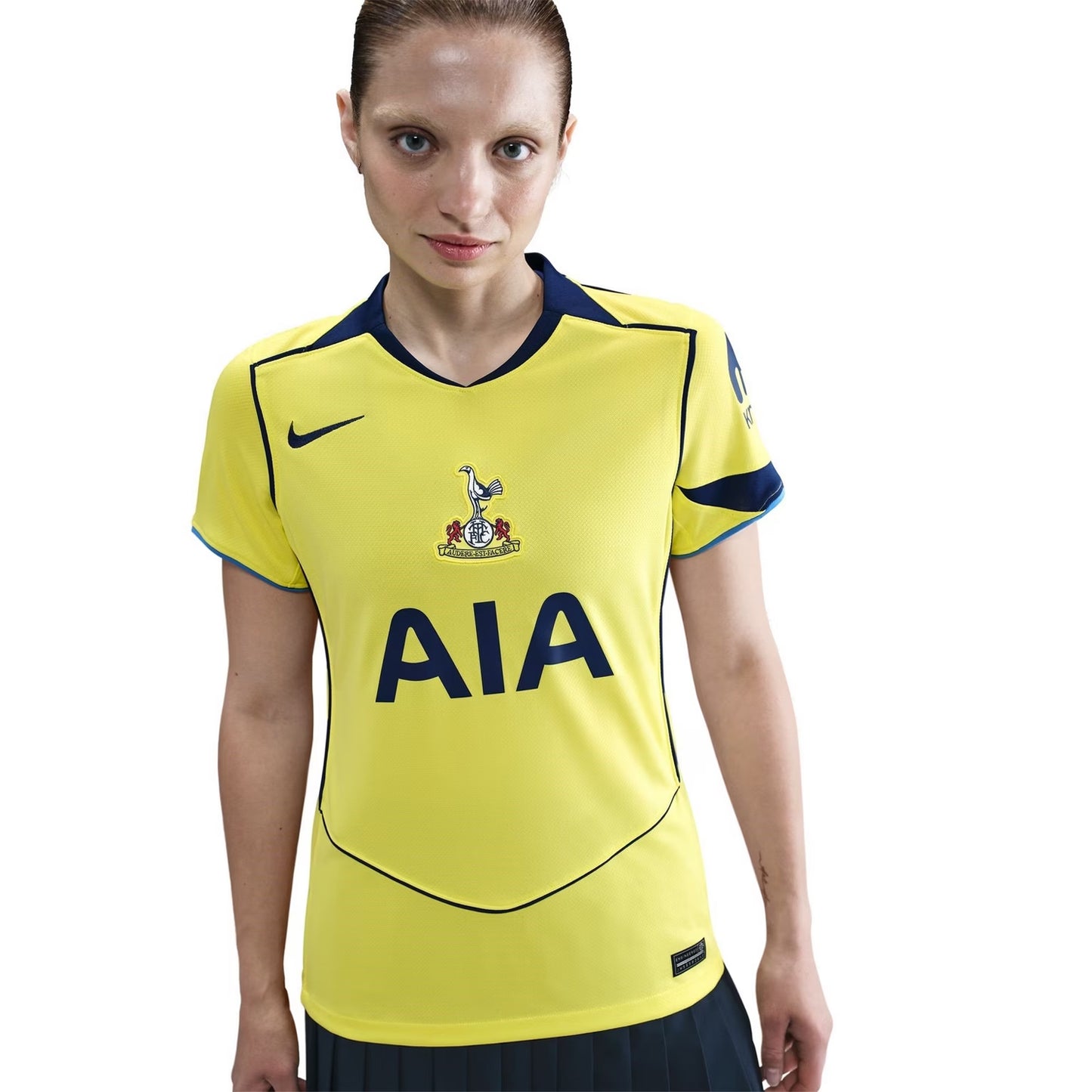 Yellow-Blue - Side - Nike Womens-Ladies Third Tottenham Hotspur FC Football Shirt