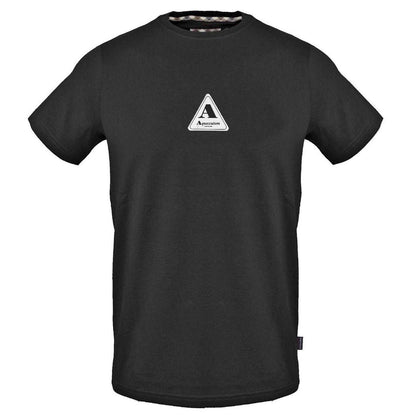 Black - Front - Aquascutum Mens Logo Cotton T-Shirt
