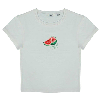 Watermelon - Front - Jack Wills Womens-Ladies Watermelon Cotton Crop Top