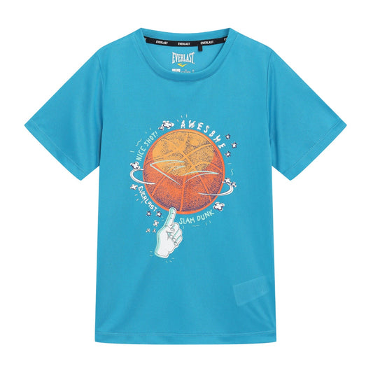 Blue - Front - Everlast Childrens-Kids Basketball Cotton Regular T-Shirt