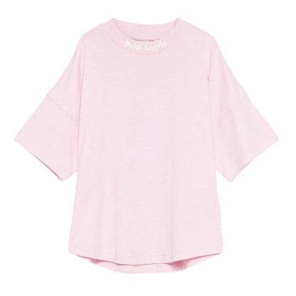 Rose Pink - Front - Palm Angels Childrens-Kids Classic Logo Lightweight T-Shirt