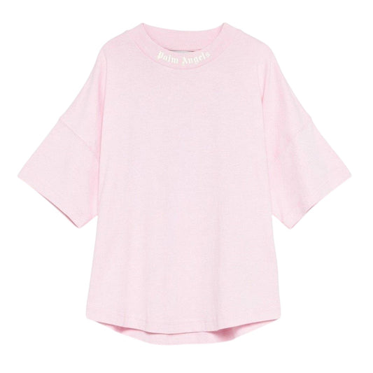 Rose Pink - Front - Palm Angels Childrens-Kids Classic Logo Lightweight T-Shirt