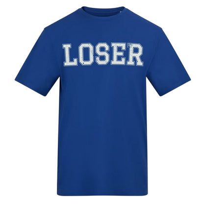 Blue - Front - AWD Unisex Adult Loser Cotton T-Shirt