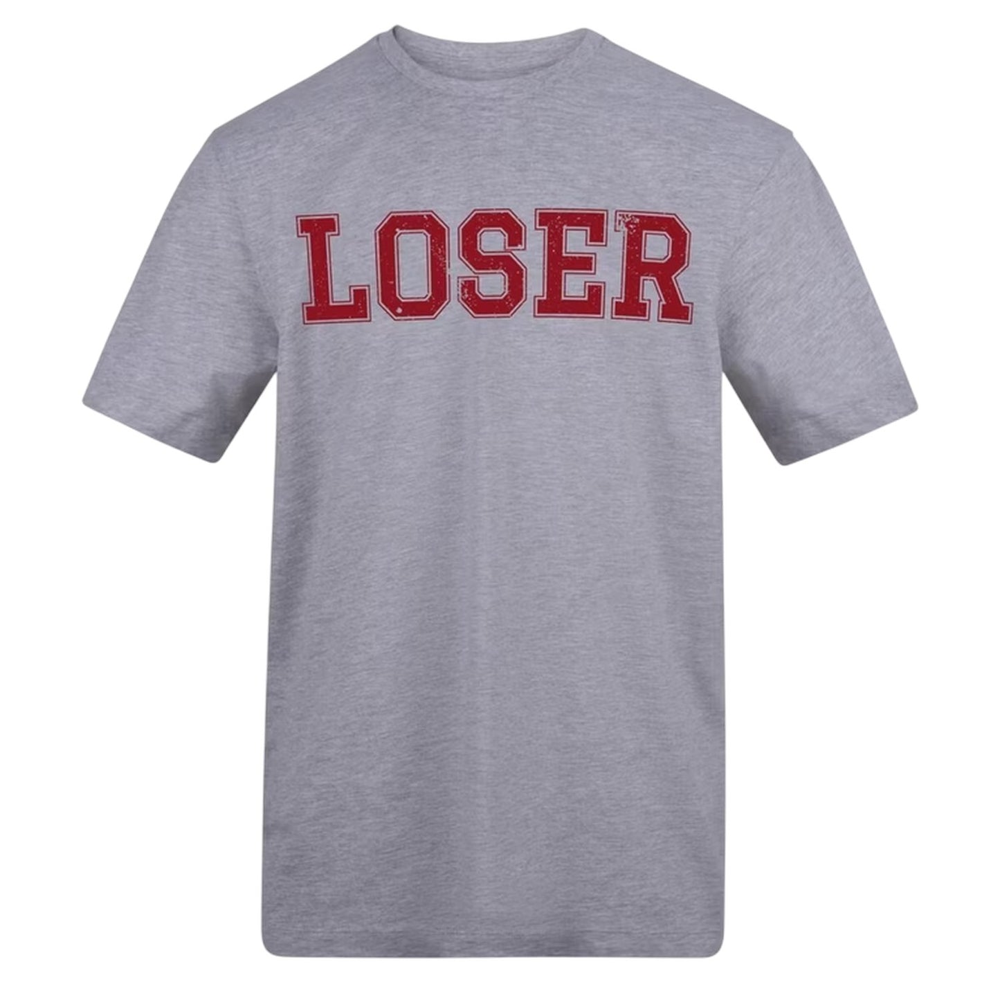 Grey - Front - AWD Unisex Adult Loser Cotton T-Shirt