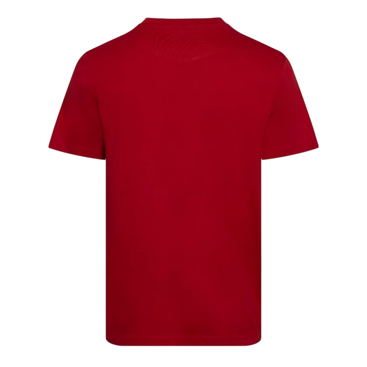 Red - Back - Aquascutum Mens Embroidered Logo Cotton T-Shirt
