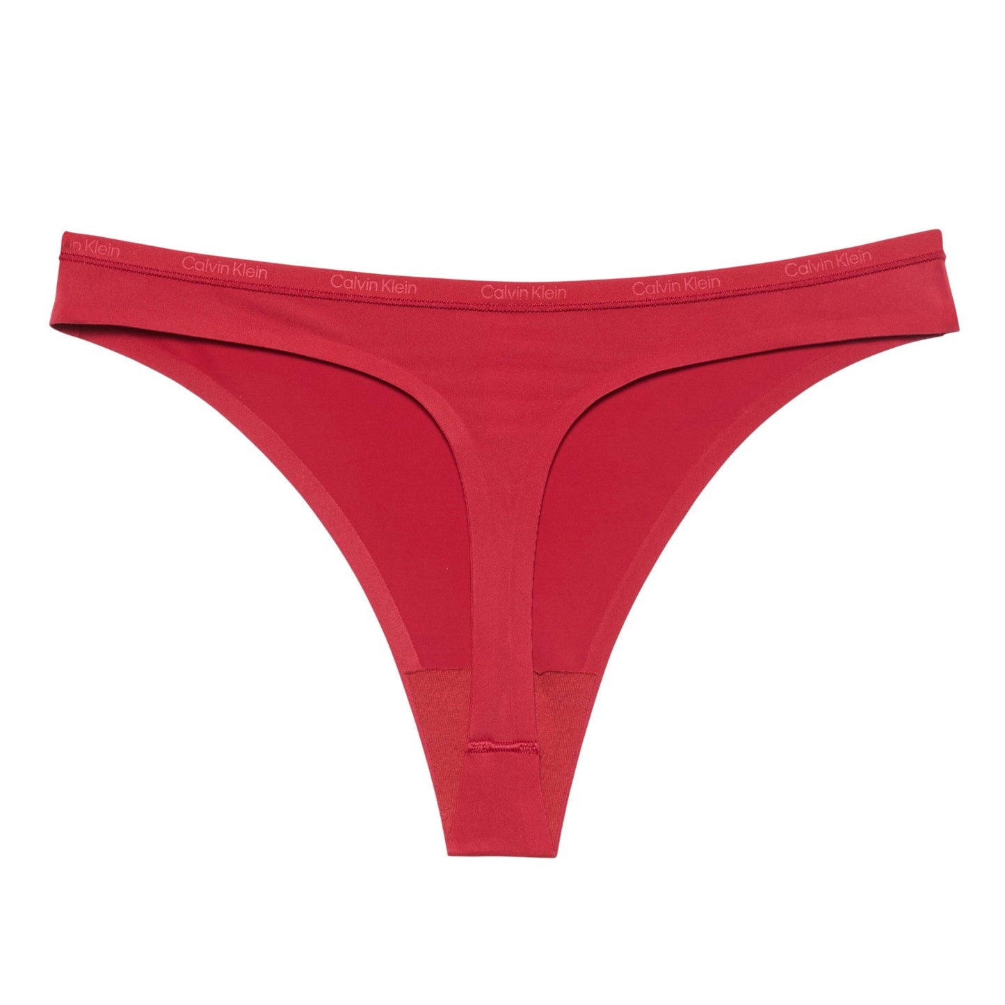 Red - Back - Calvin Klein Womens-Ladies Modern Cotton Blend High Leg Thong