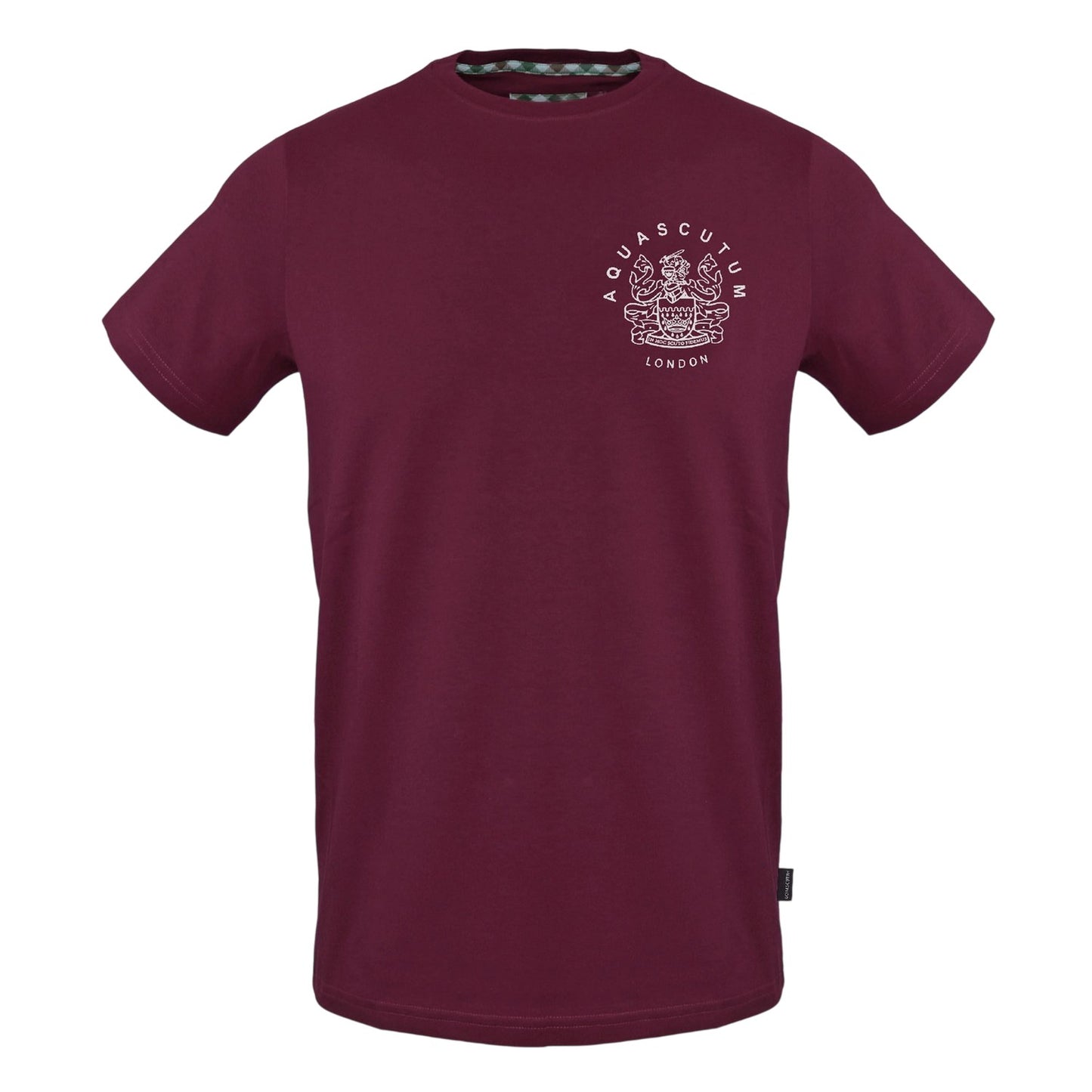 Red - Front - Aquascutum Unisex Adult Logo Cotton T-Shirt