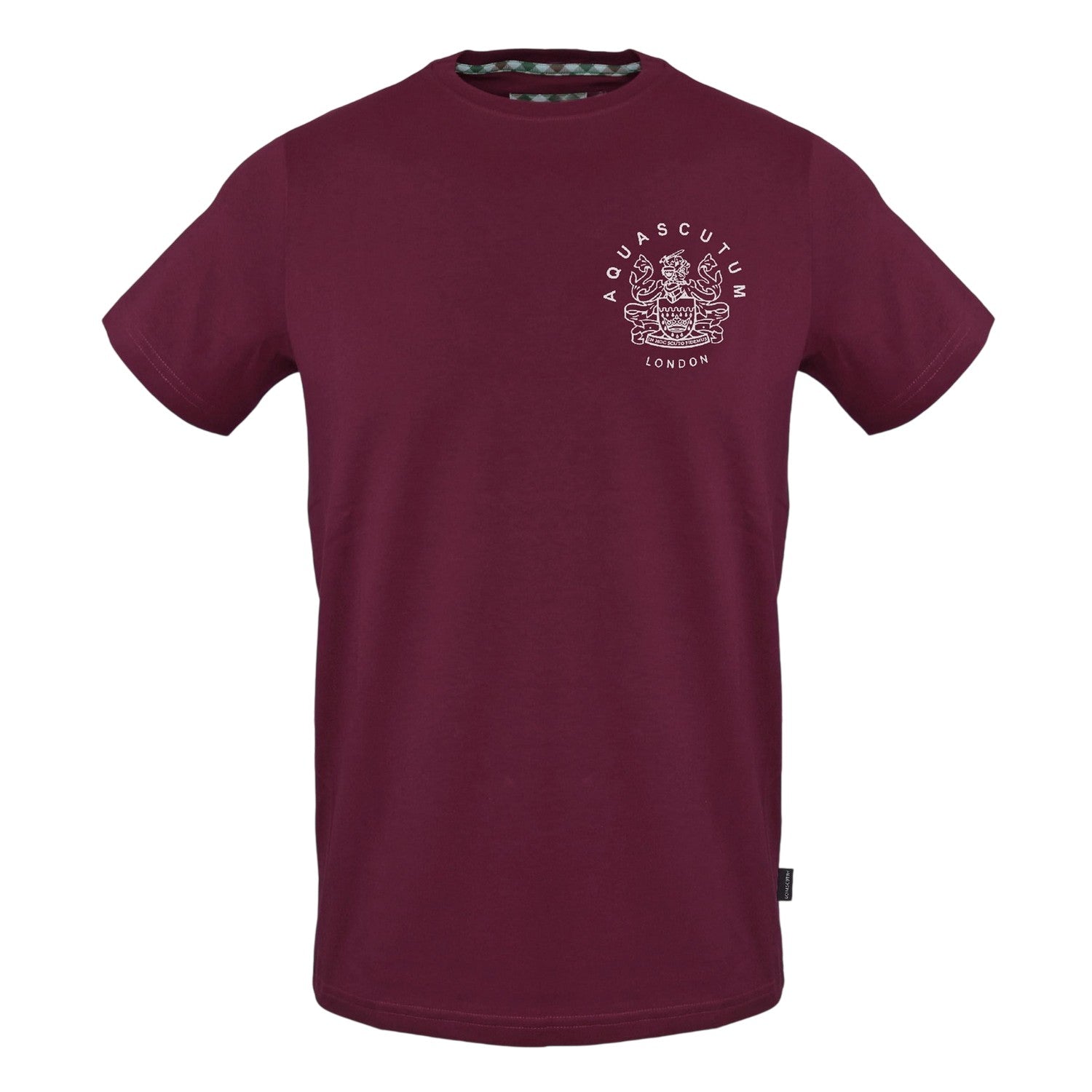Red - Front - Aquascutum Unisex Adult Logo Cotton T-Shirt