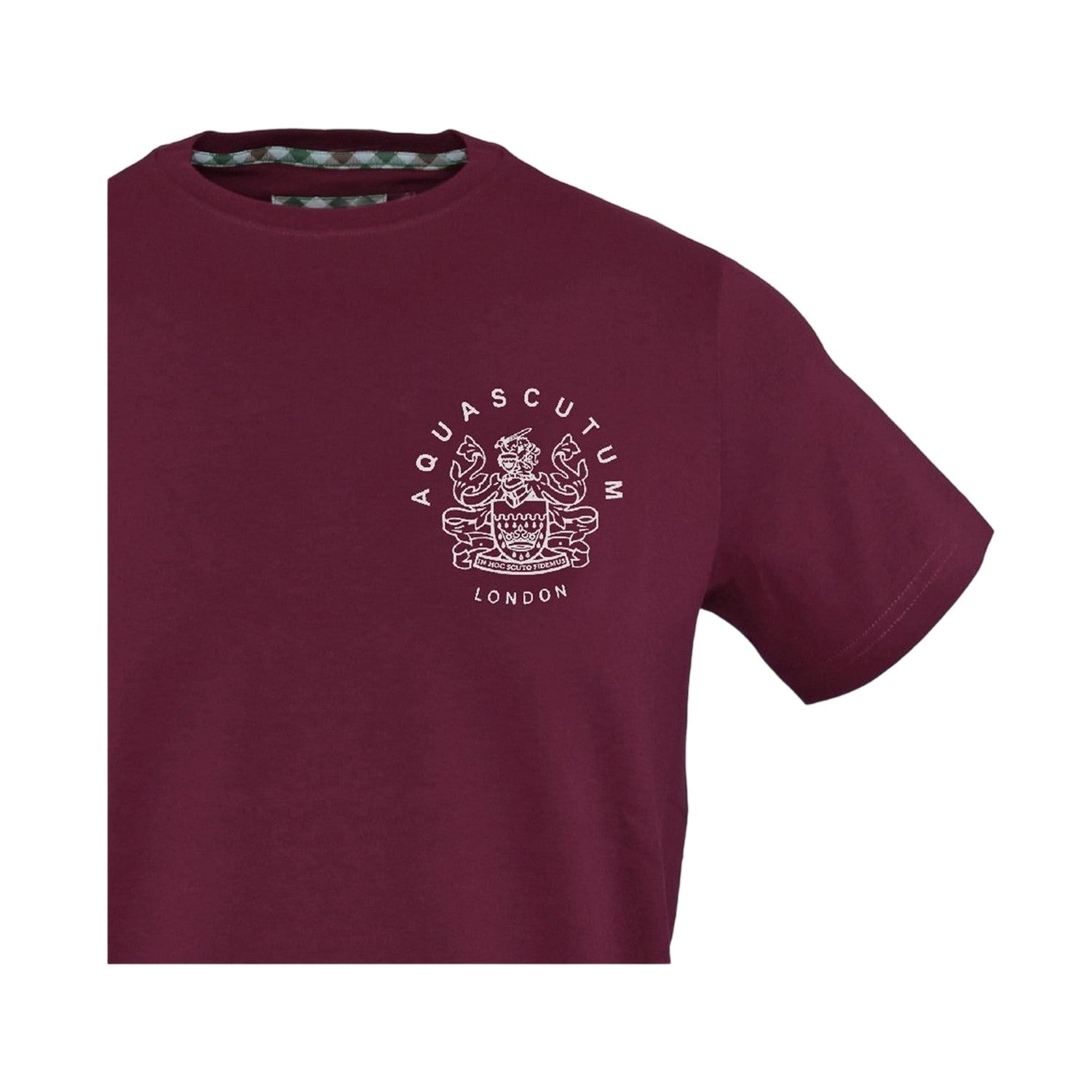 Red - Side - Aquascutum Unisex Adult Logo Cotton T-Shirt