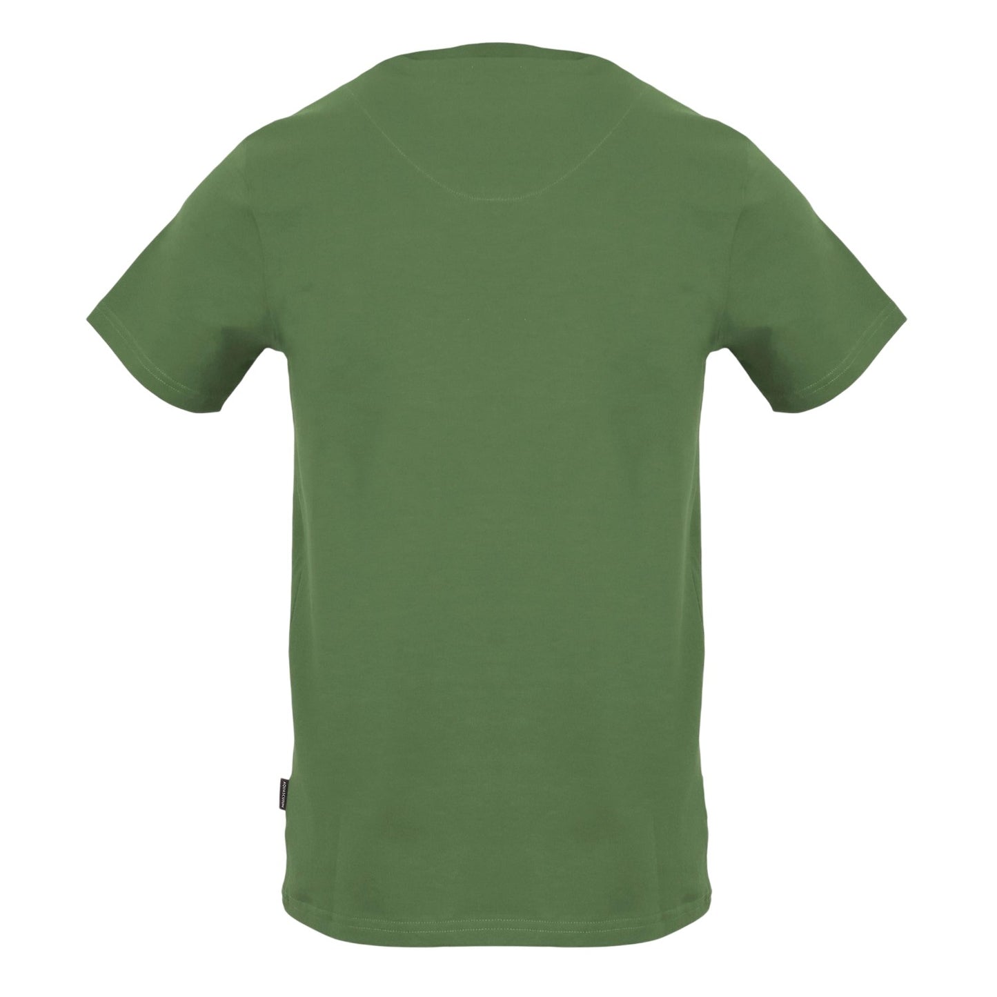 Military Green - Back - Aquascutum Mens Logo Cotton Regular T-Shirt