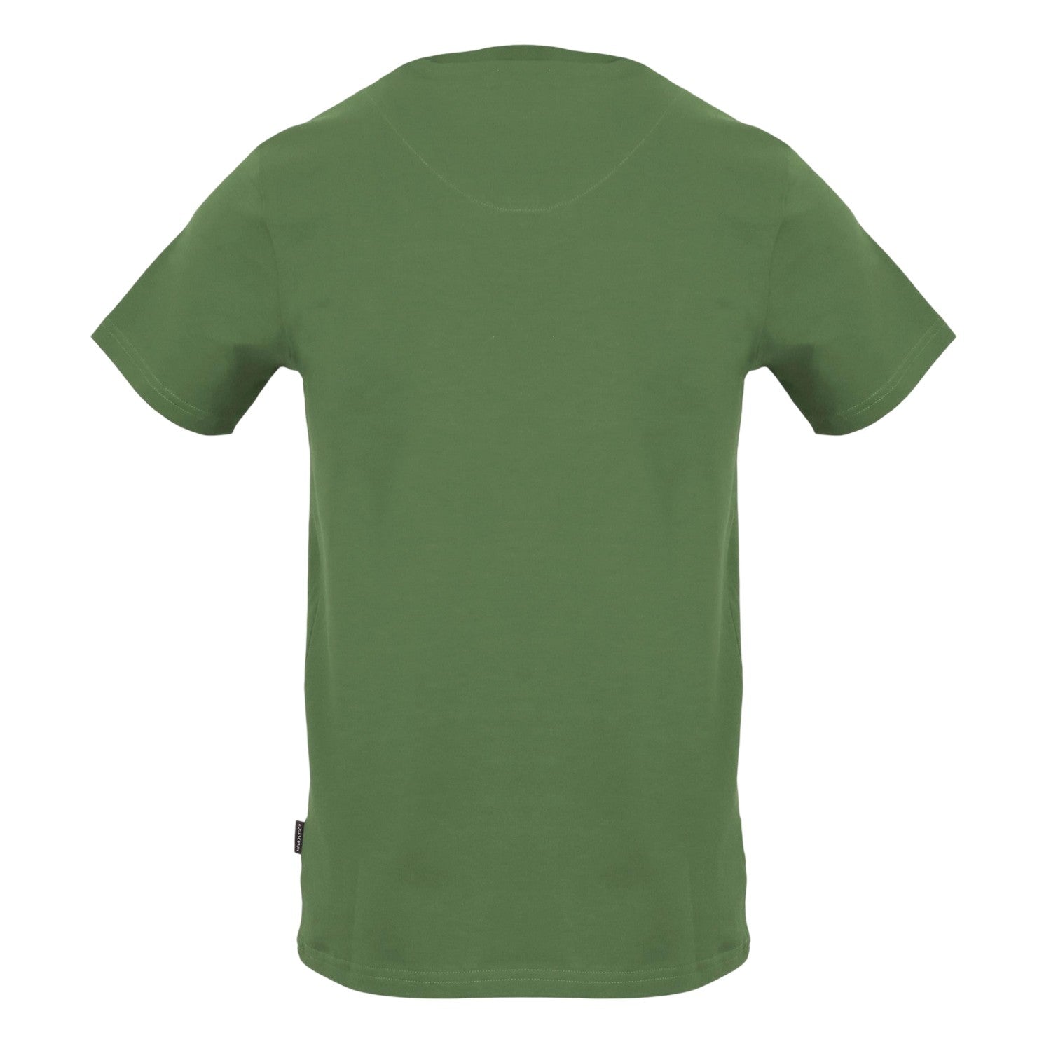 Military Green - Back - Aquascutum Mens Logo Cotton Regular T-Shirt