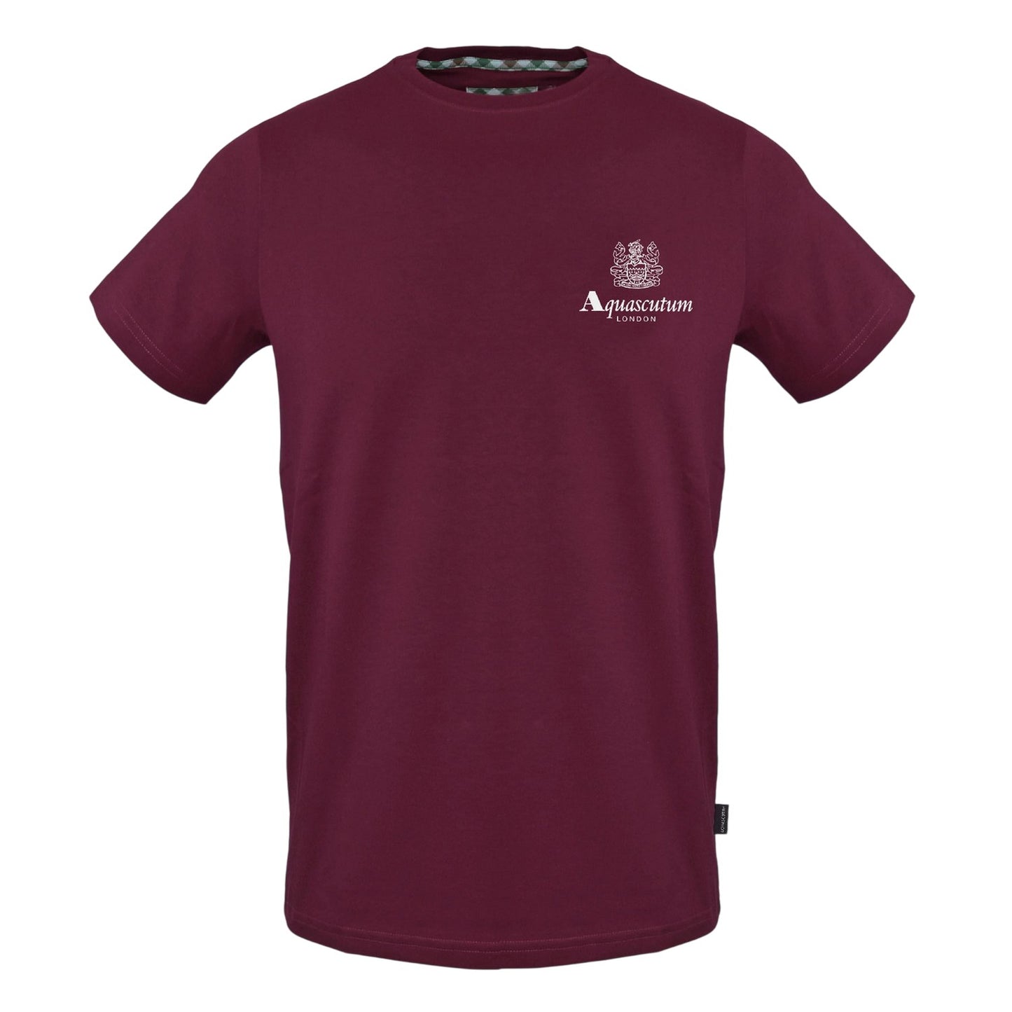 Red - Front - Aquascutum Mens Logo Cotton Regular T-Shirt
