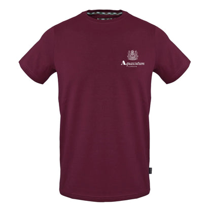 Red - Front - Aquascutum Mens Logo Cotton Regular T-Shirt