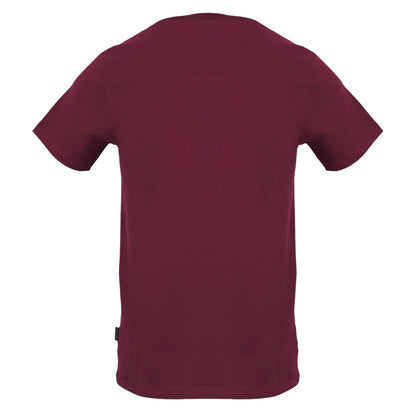 Red - Back - Aquascutum Mens Logo Cotton Regular T-Shirt