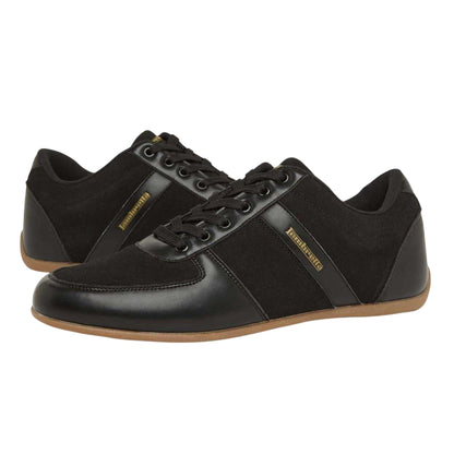 Black-Gum - Lifestyle - Lambretta Mens Euro Vertical Stripe Low Cut Flat Trainers