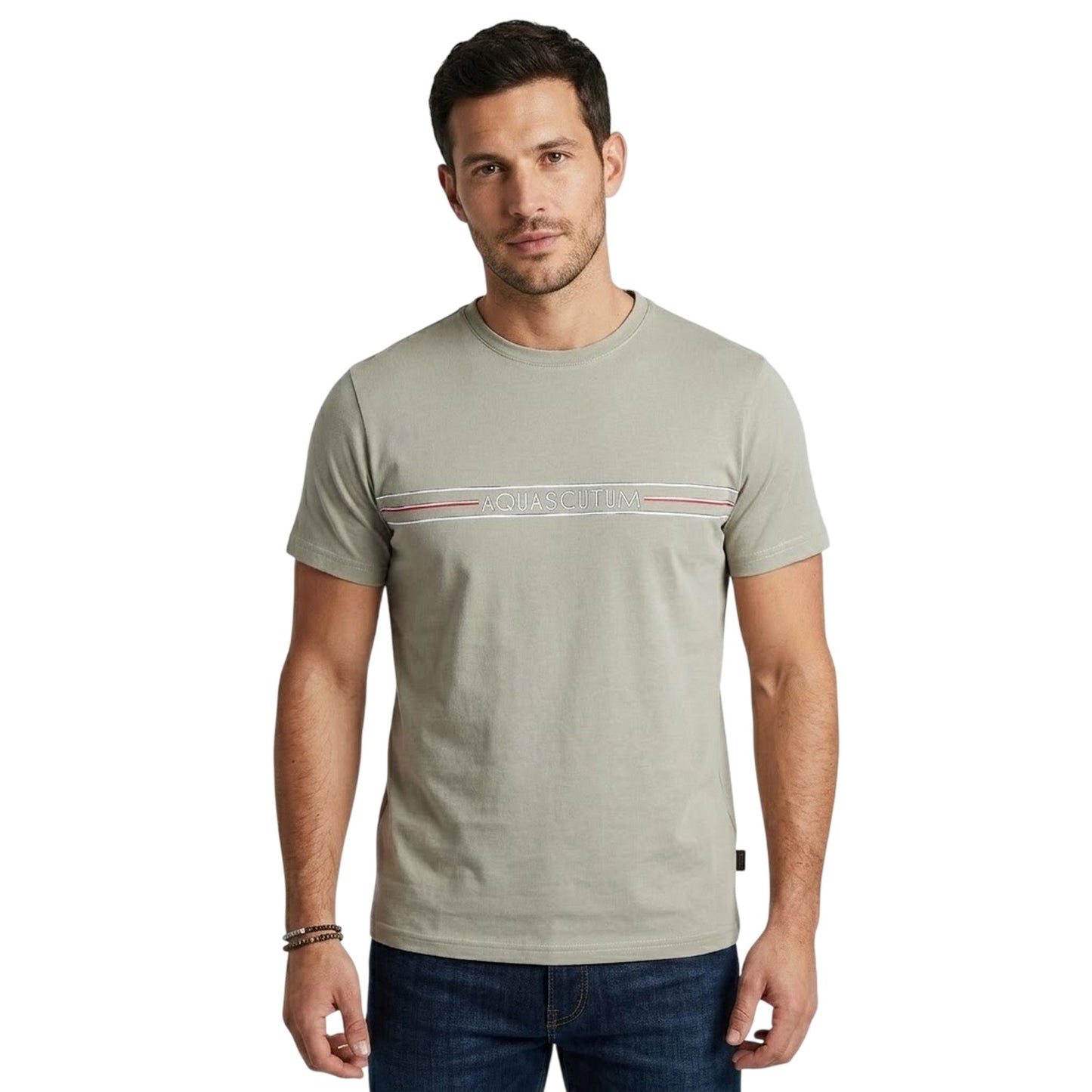 Grey - Side - Peaceful Hooligan Mens Duke Logo T-Shirt