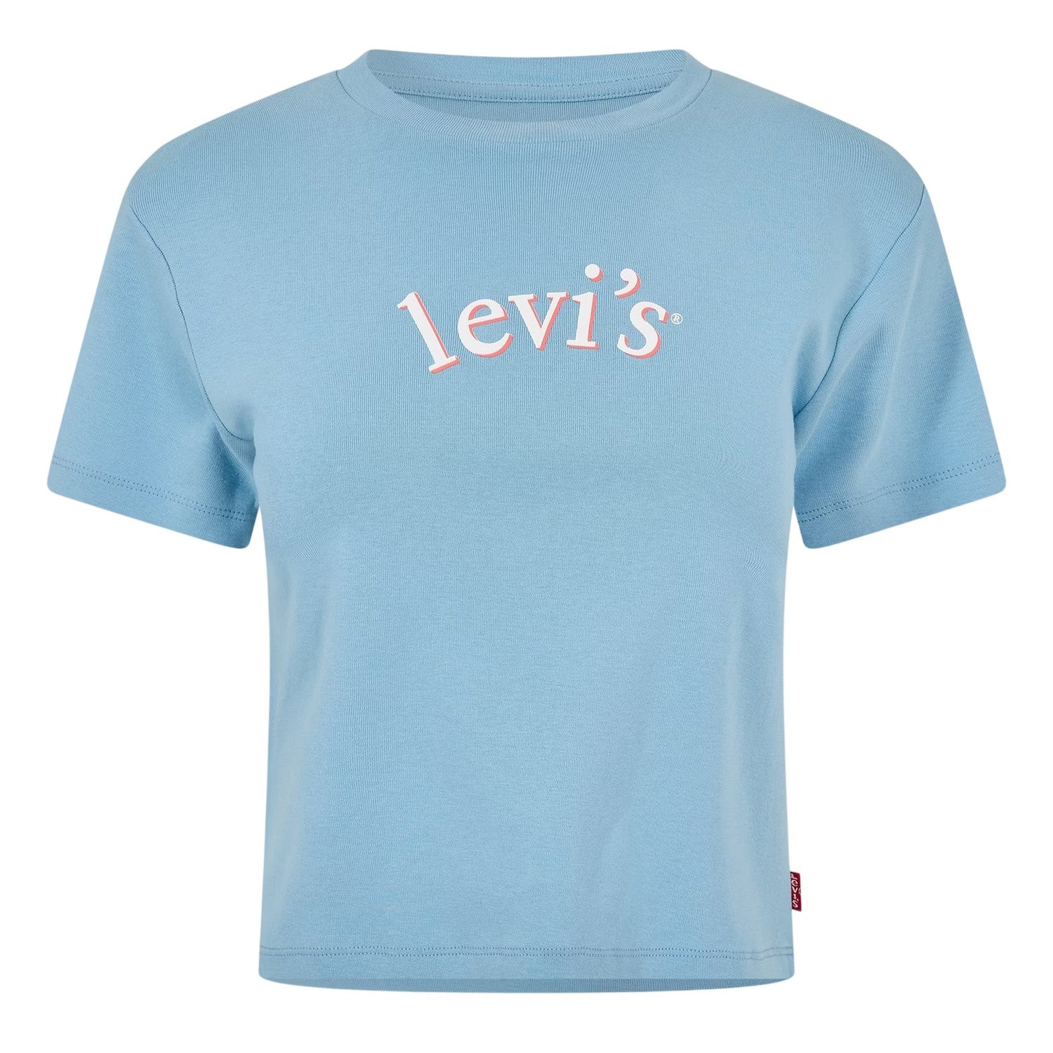 Blue - Front - Levis Womens-Ladies Cotton Logo Boxy T-Shirt