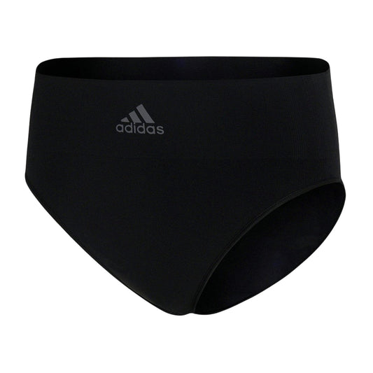 Black - Front - Adidas Womens-Ladies Stretch Seamless High Leg Briefs