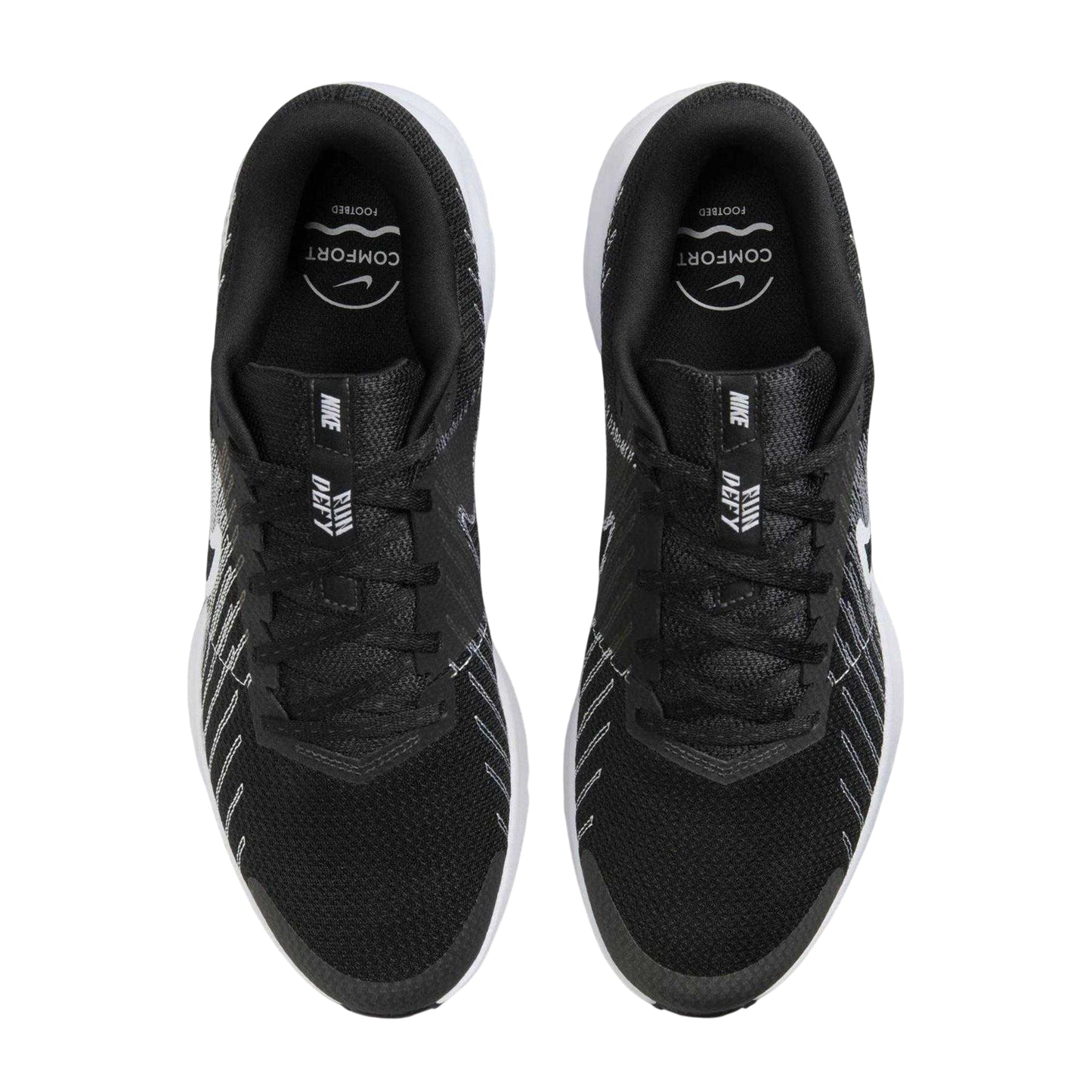 Black-White - Side - Nike Unisex Adult Defy Low Cut Trainers