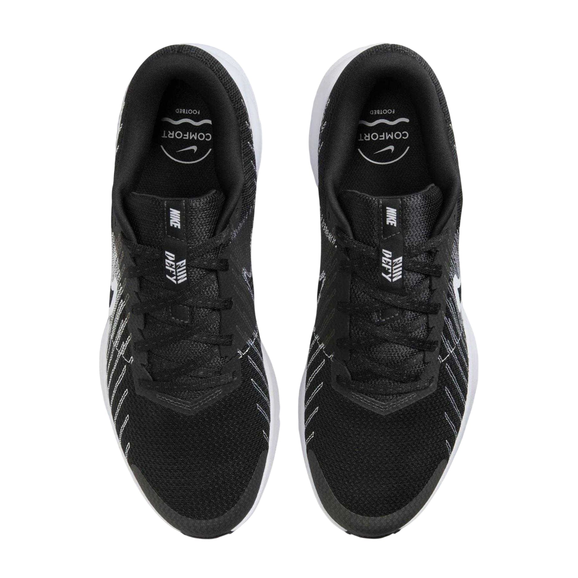Black-White - Side - Nike Unisex Adult Defy Low Cut Trainers