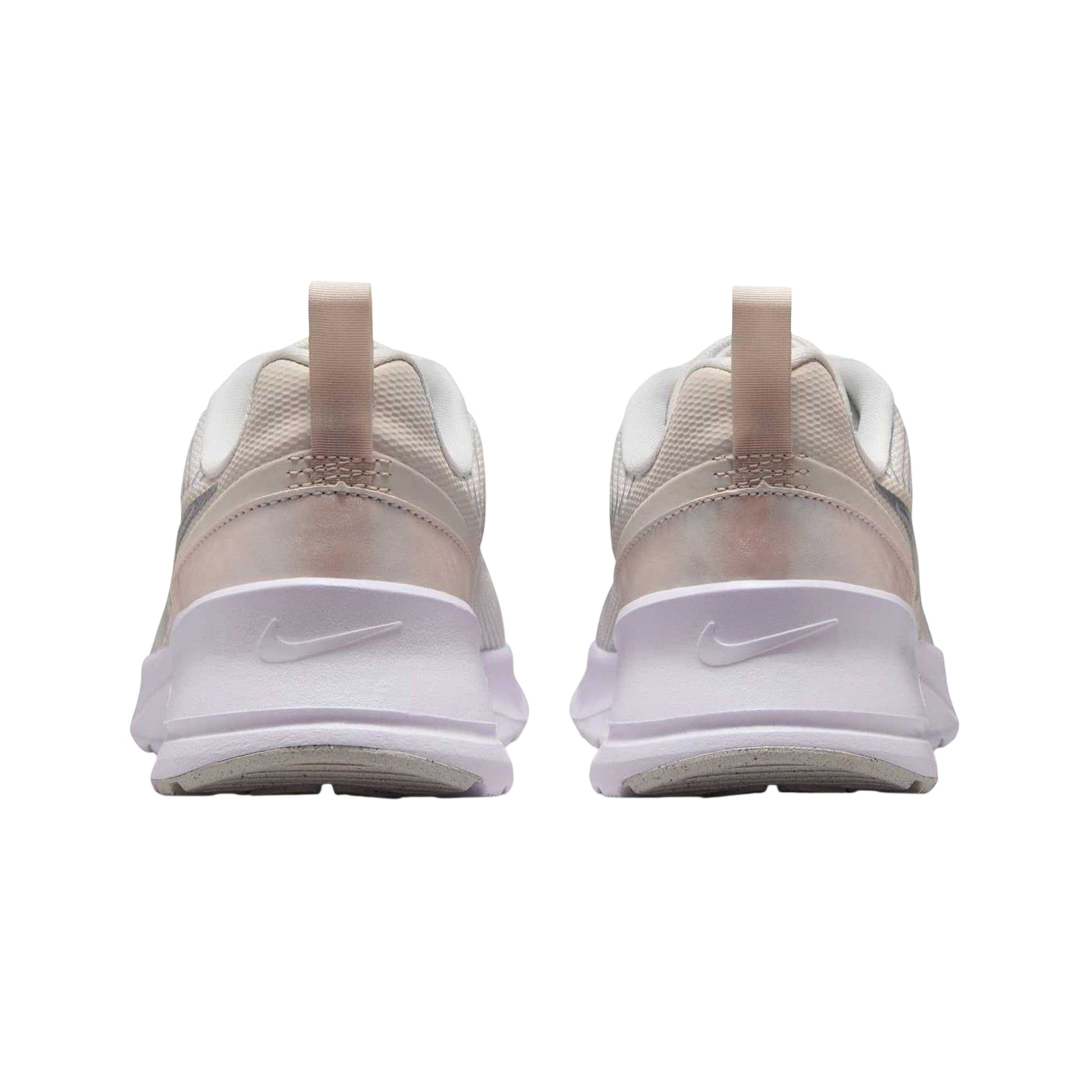 Matt White-Metallic Silver - Back - Nike Womens-Ladies Air Max Mesh Running Shoes