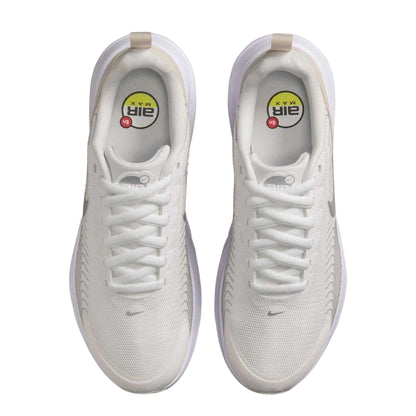 Matt White-Metallic Silver - Lifestyle - Nike Womens-Ladies Air Max Mesh Running Shoes