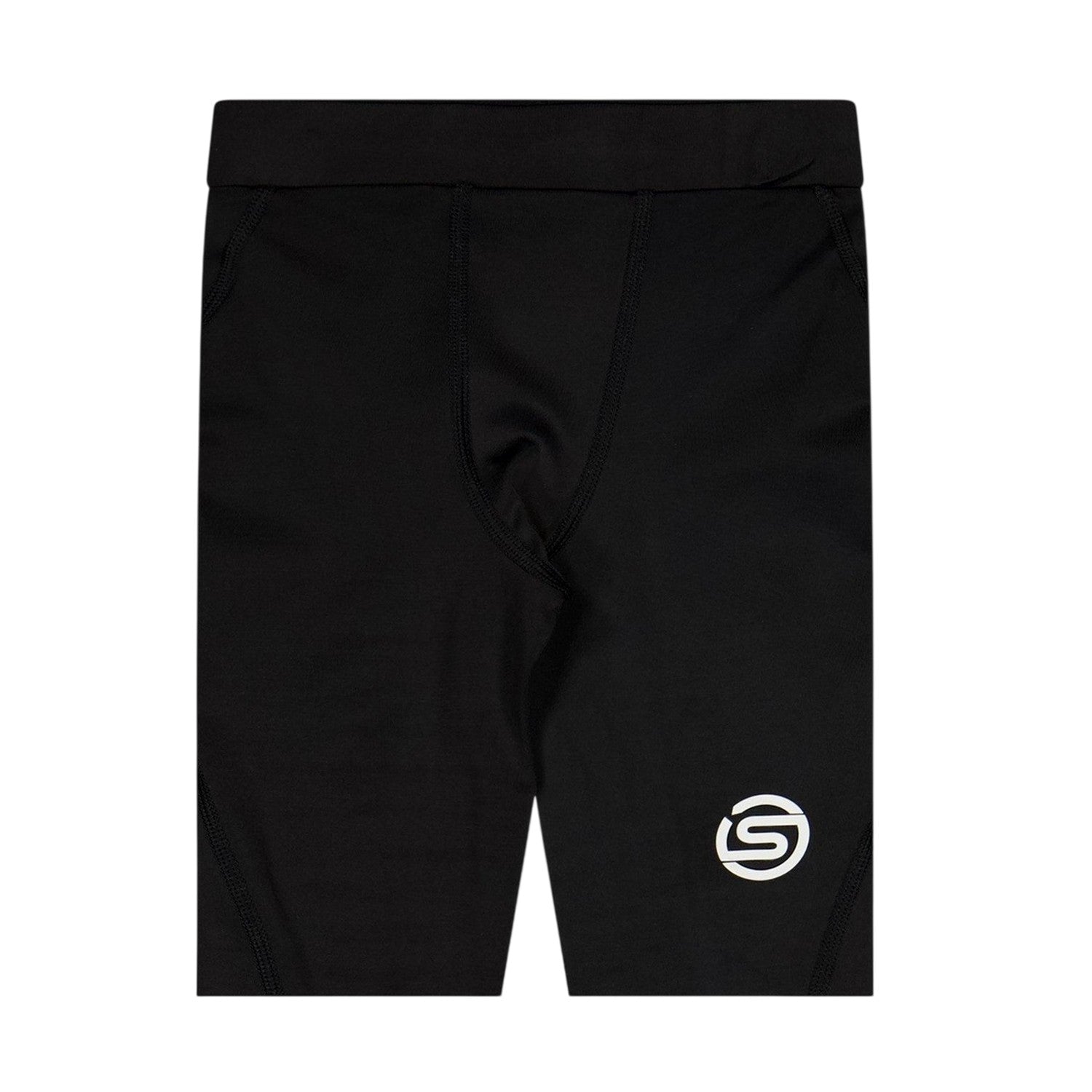 Black - Side - Skins Childrens-Kids Series-1 Logo Leggings