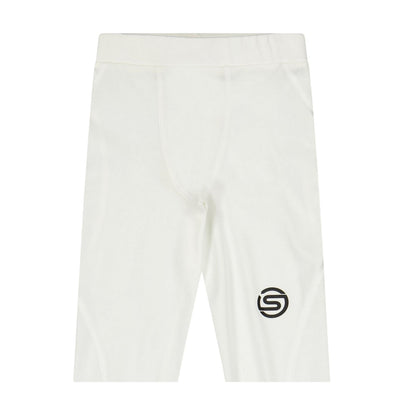 White - Side - Skins Childrens-Kids Series-1 Logo Leggings