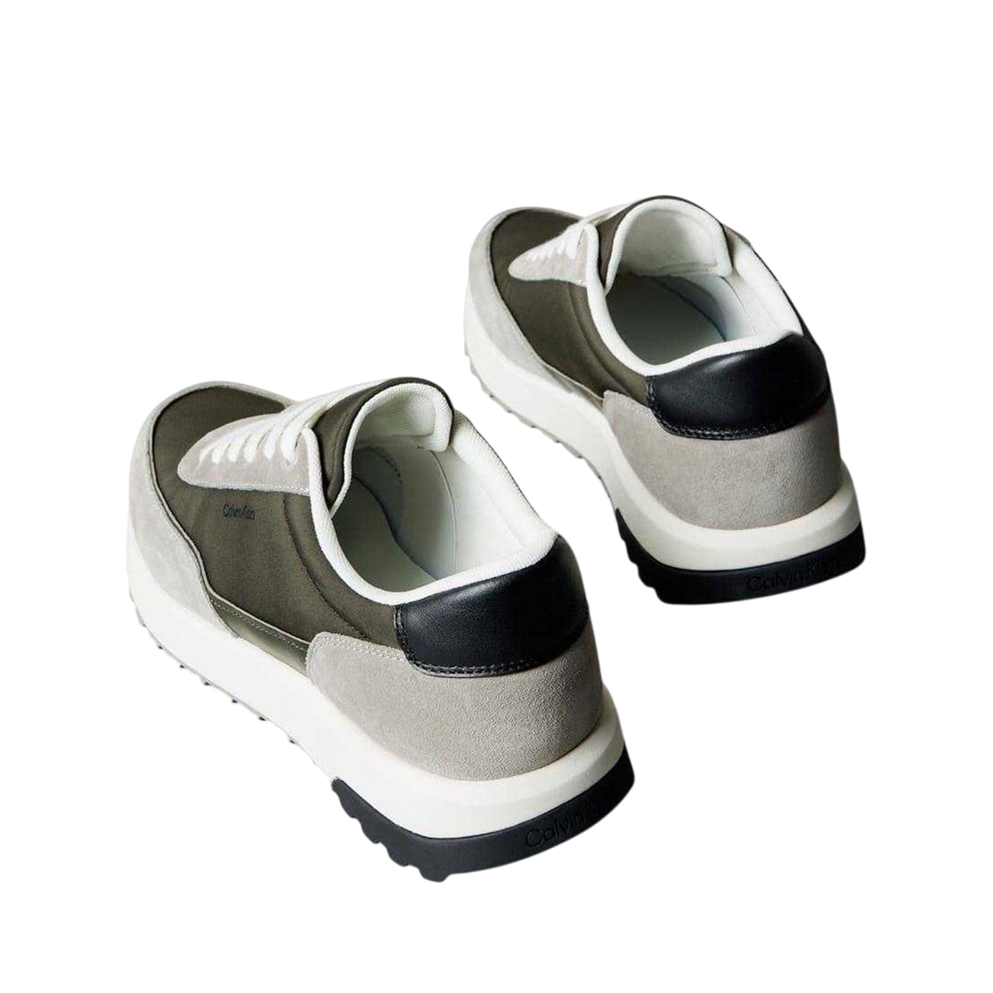 Rock-Sand - Back - Calvin Klein Mens Suede Low Cut Trainers