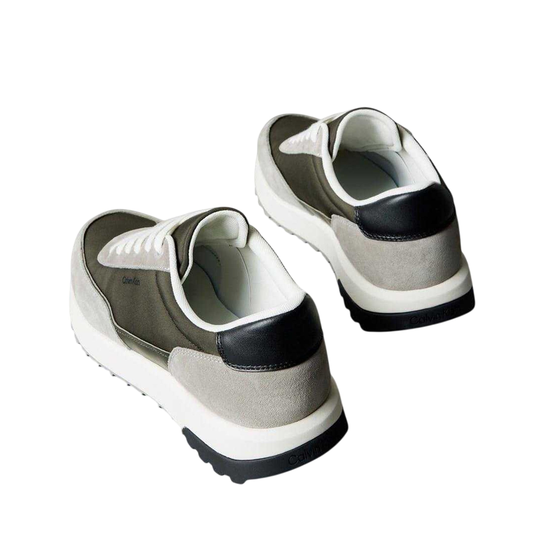 Rock-Sand - Back - Calvin Klein Mens Suede Low Cut Trainers