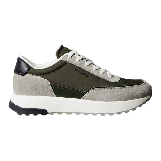 Rock-Sand - Front - Calvin Klein Mens Suede Low Cut Trainers