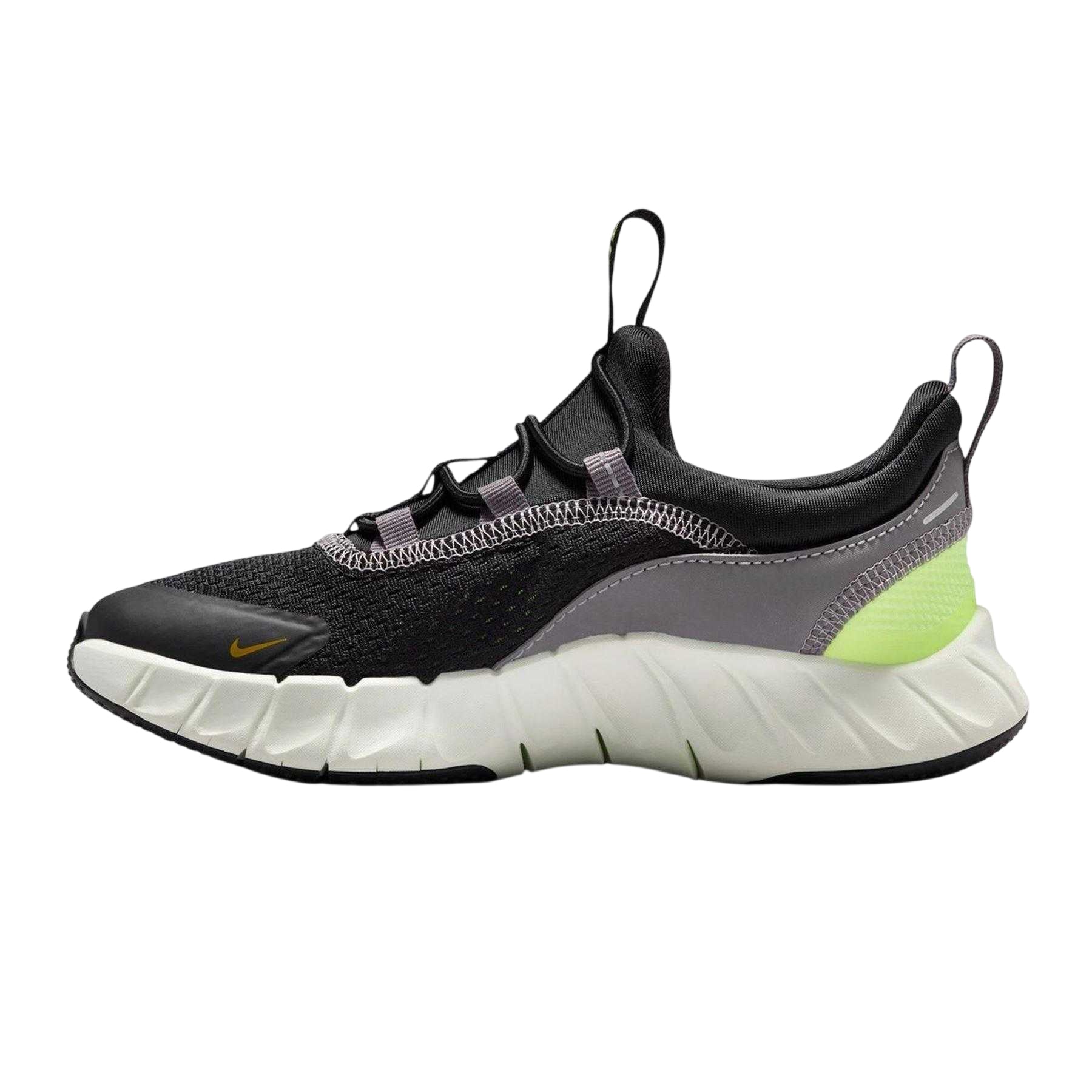 Black-Saffron - Side - Nike Childrens-Kids Logo Low Cut Trainers