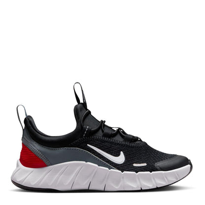 Black-Red - Front - Nike Childrens-Kids Logo Low Cut Trainers