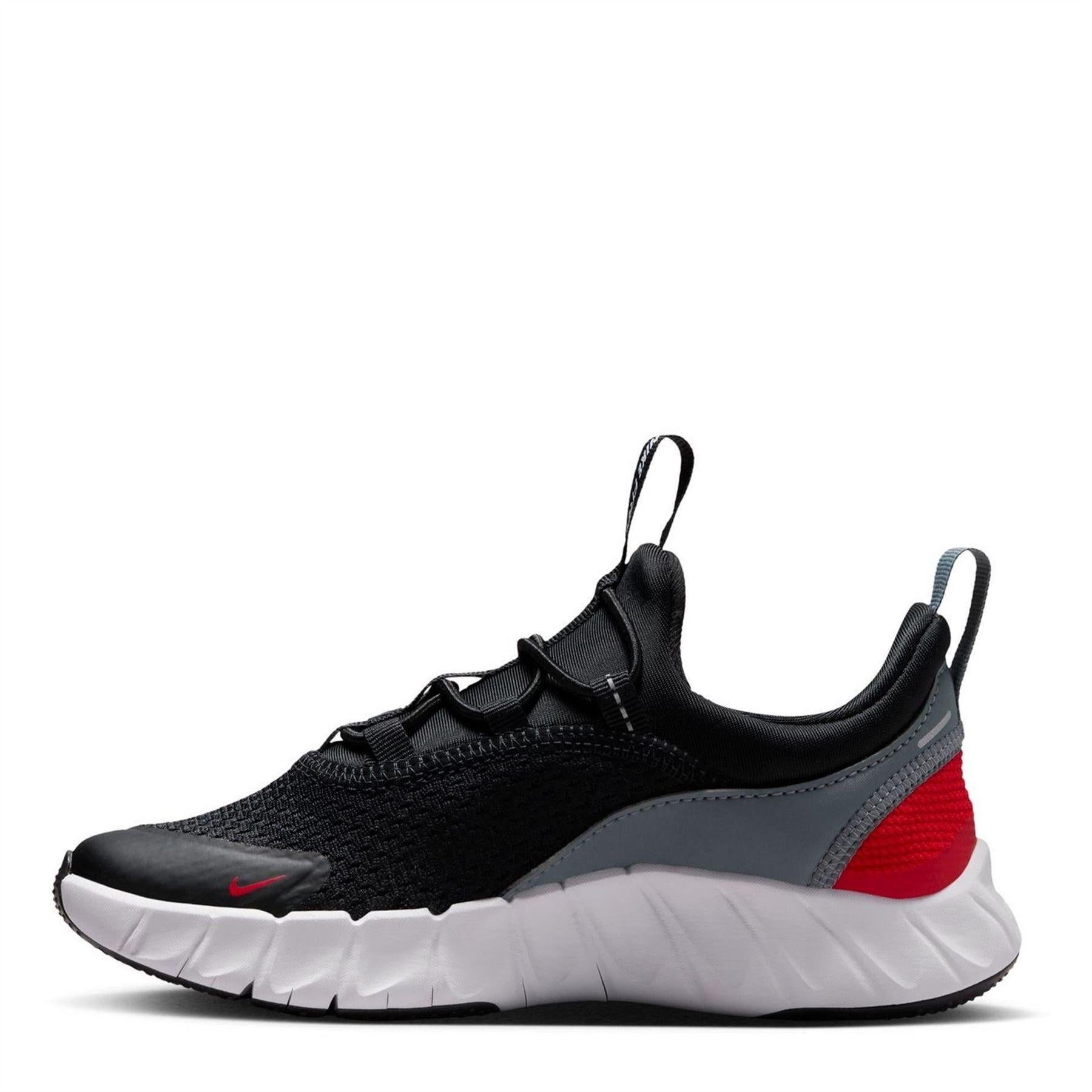 Black-Red - Back - Nike Childrens-Kids Logo Low Cut Trainers