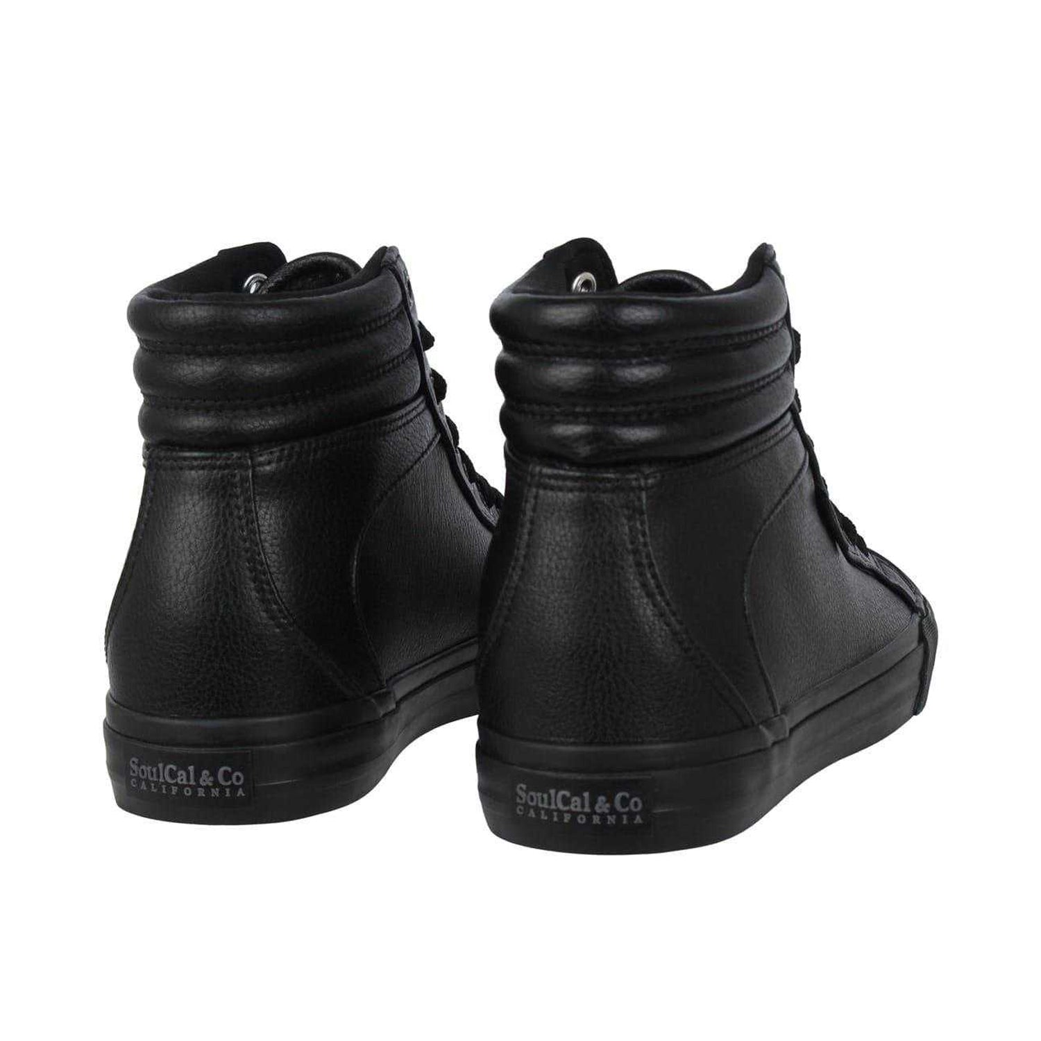 Black - Back - SoulCal Childrens-Kids Asti High Top Trainers