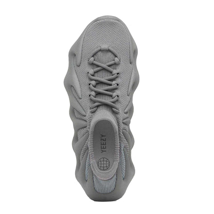 Grey - Side - Yeezy Childrens-Kids 450 Mesh Trainers