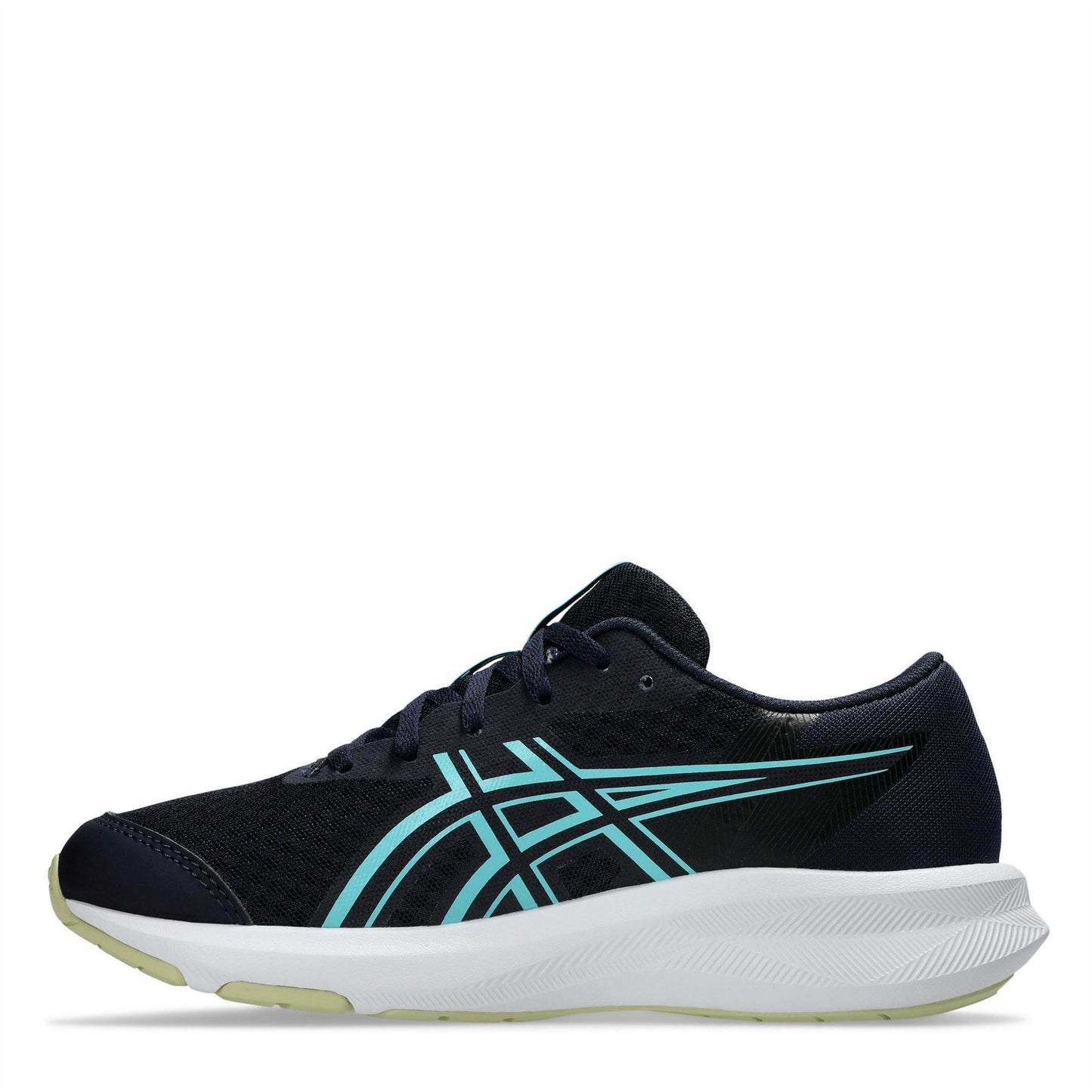 Midnight-Green - Close up - Asics Childrens-Kids Patriot Running Trainers