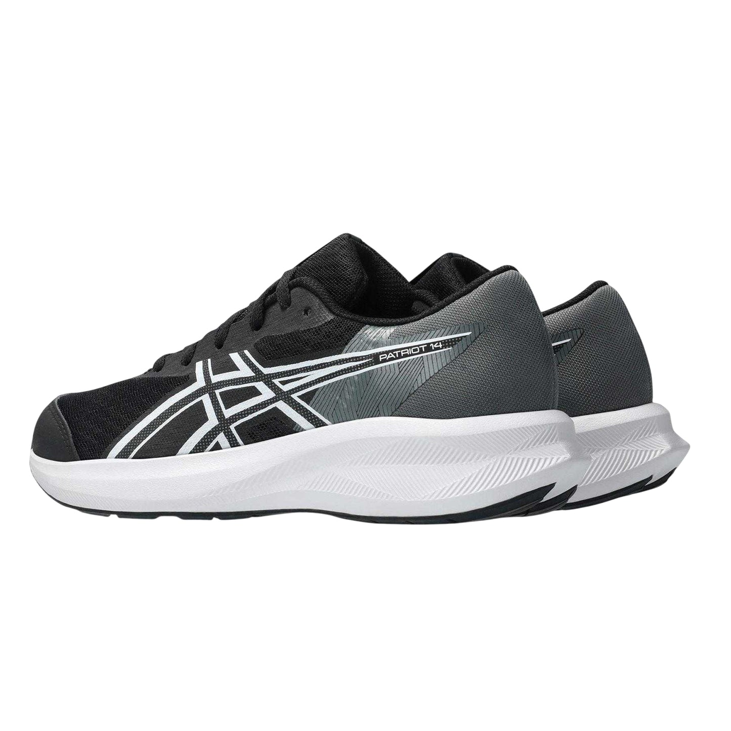 Black-White - Back - Asics Childrens-Kids Patriot Running Trainers