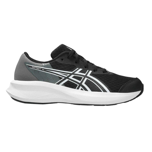 Black-White - Front - Asics Childrens-Kids Patriot Running Trainers